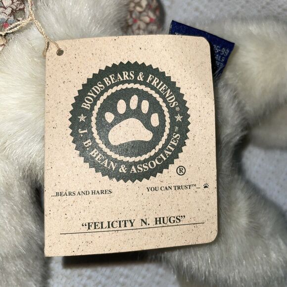 Boyds Bears Plush Teddy #1 Mom Felicity Hugs Jointed Floral Bow Mothers Day 10” - Picture 7 of 10